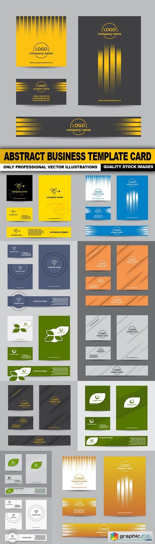 Abstract Business Template Card