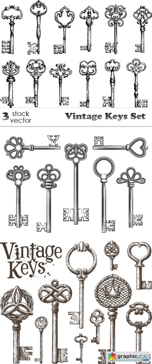 Vintage Keys Set
