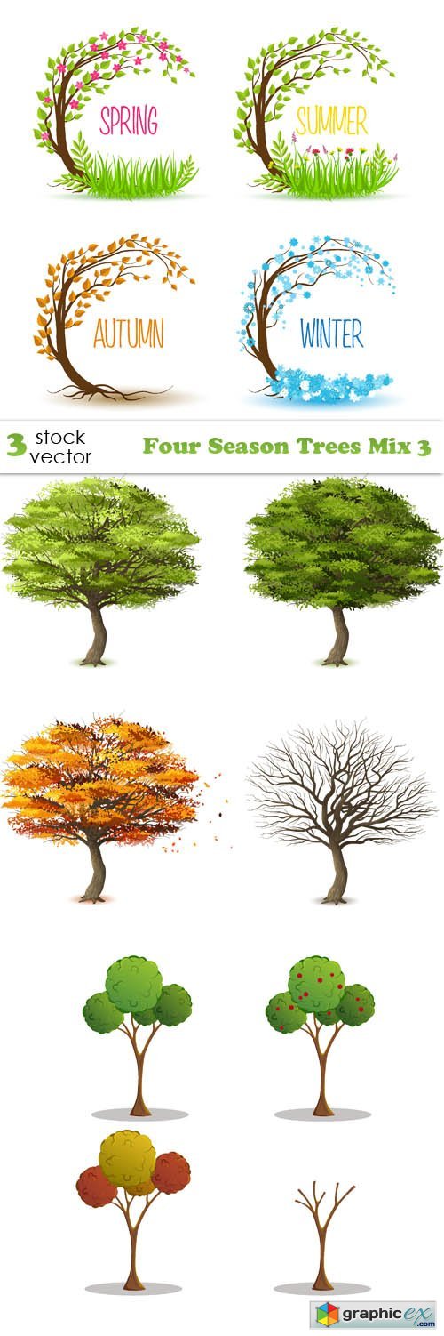 Four Season Trees Mix 3
