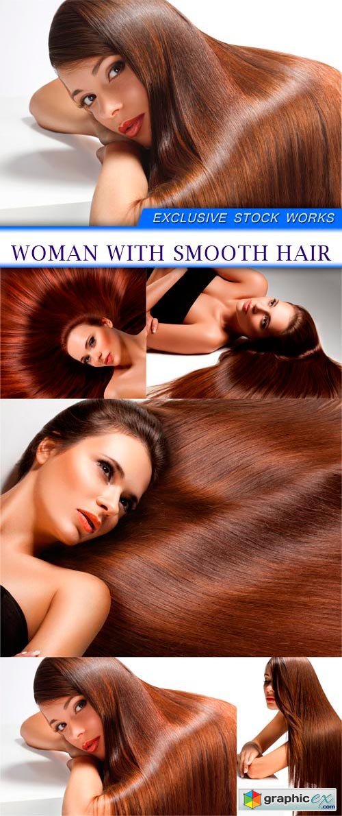 Woman with smooth hair 5X JPEG
