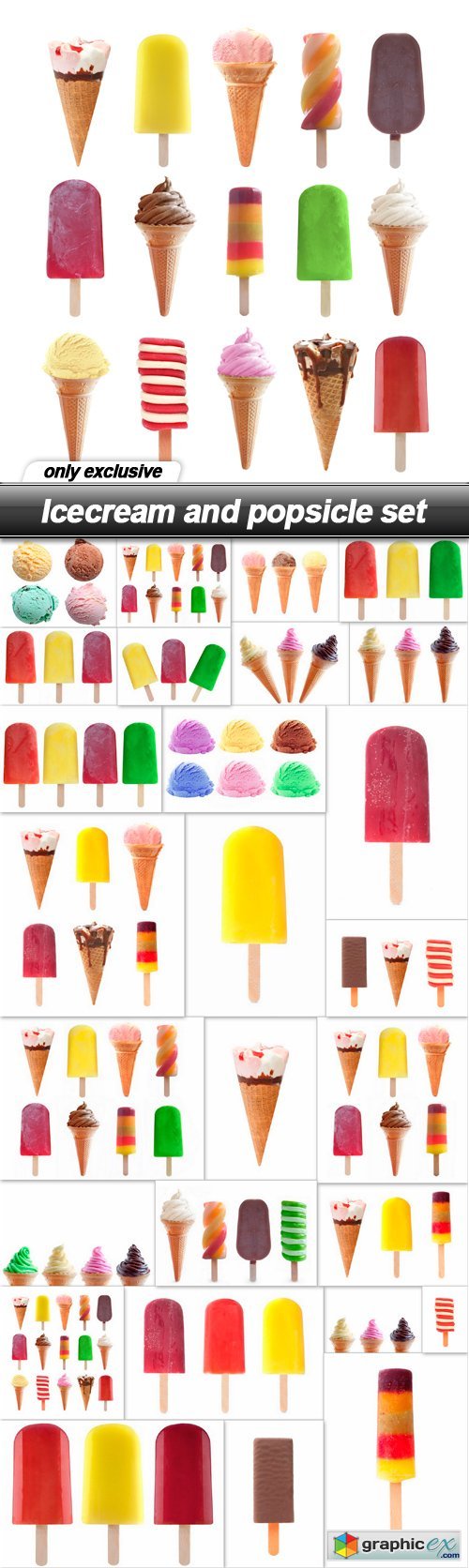 Icecream and popsicle set - 27 UHQ JPEG
