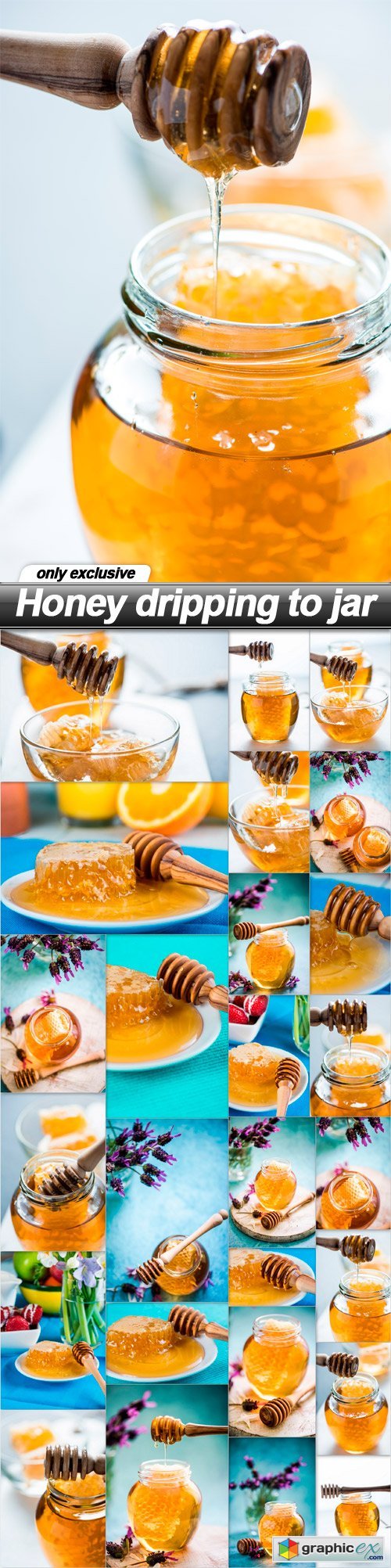 Honey dripping to jar - 26 UHQ JPEG