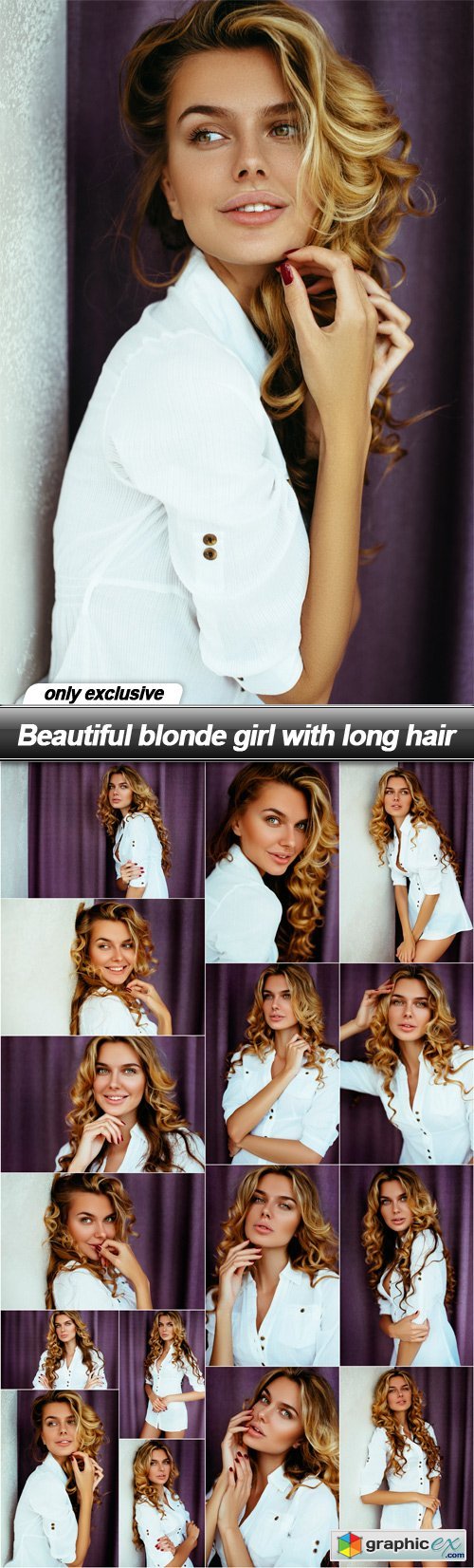 Beautiful blonde girl with long hair - 16 UHQ JPEG