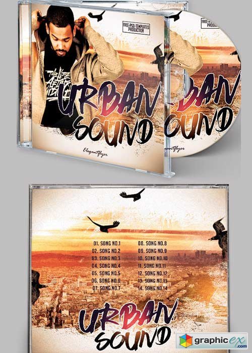 Urban Sound CD Cover PSD Template