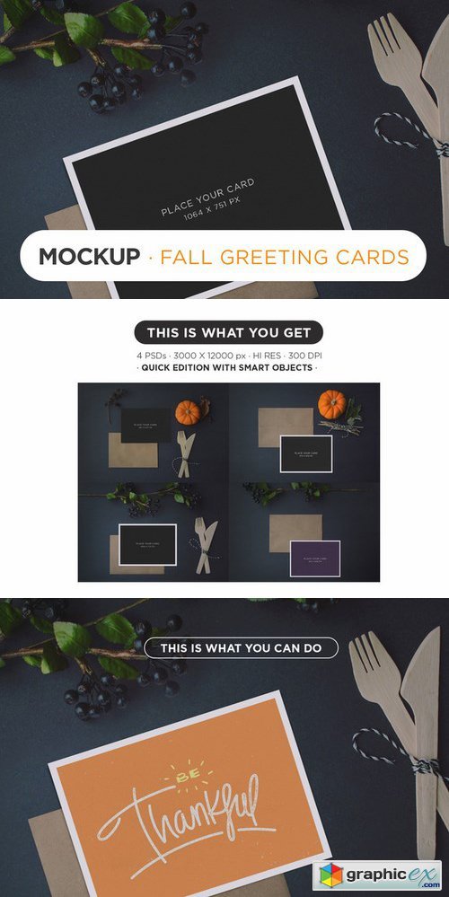 Fall Greeting Card MockUp