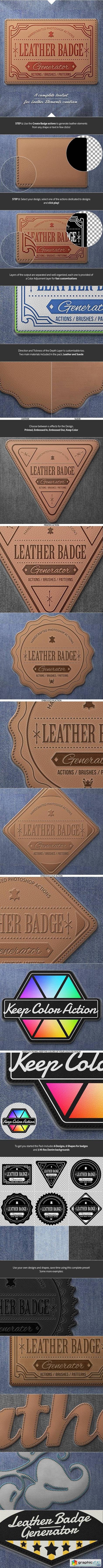 Leather Badge Generator - Photoshop Actions