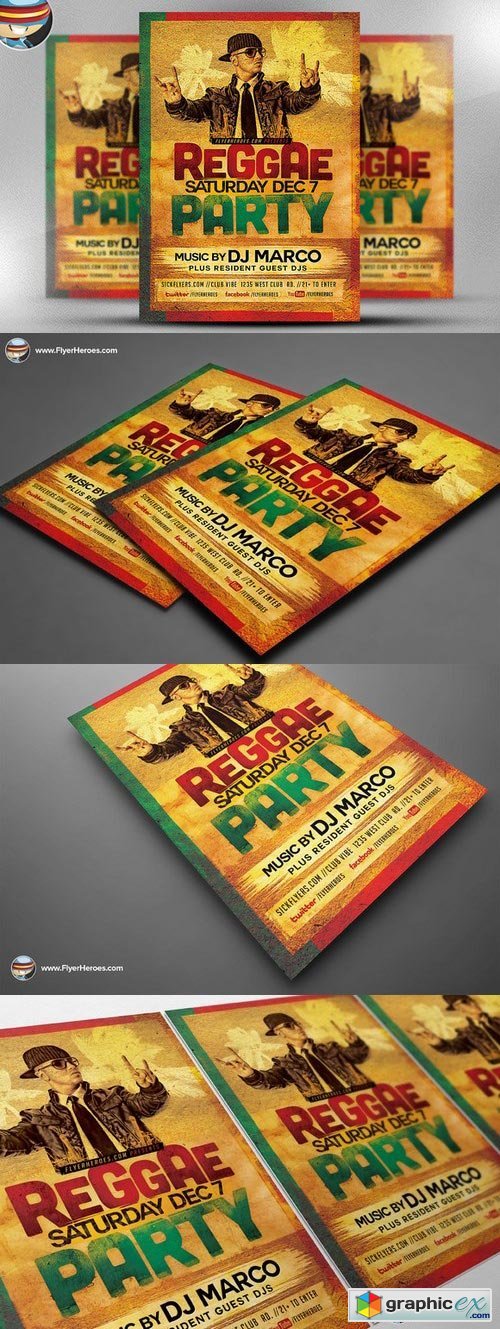 Reggae Party Flyer Template 464820