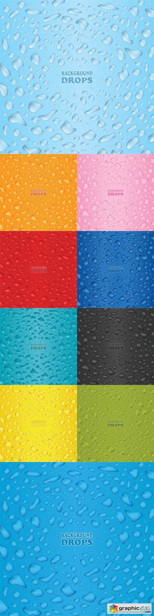 Backgrounds of Water Drops
