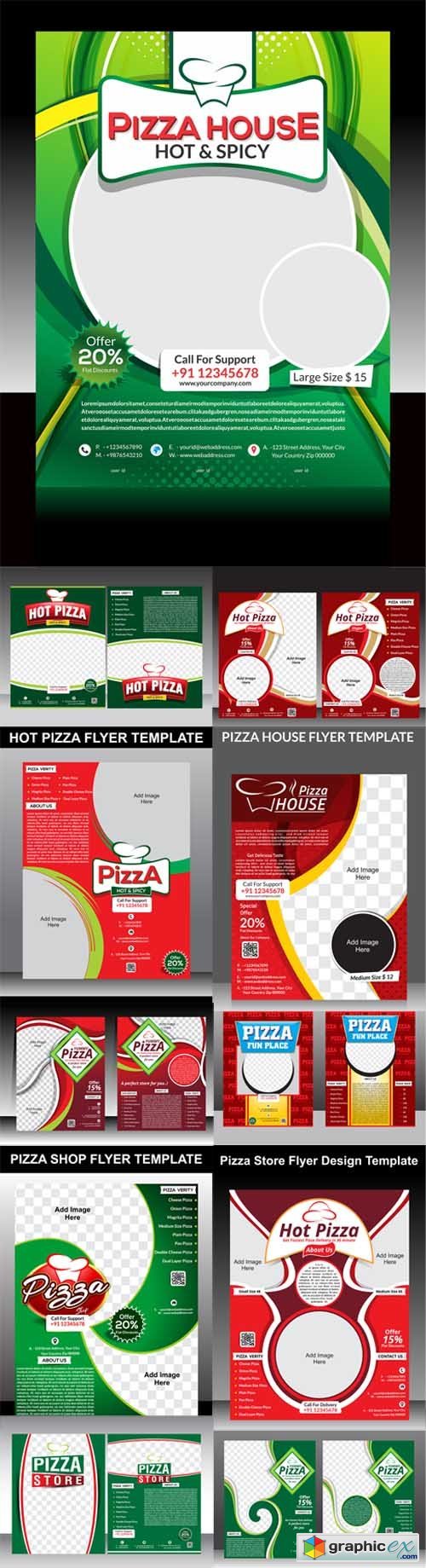 Pizza Store Flyer Design Templates