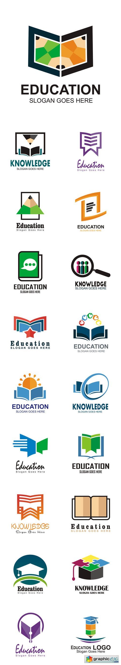 Education Logos Study Symbol Graduation Icon