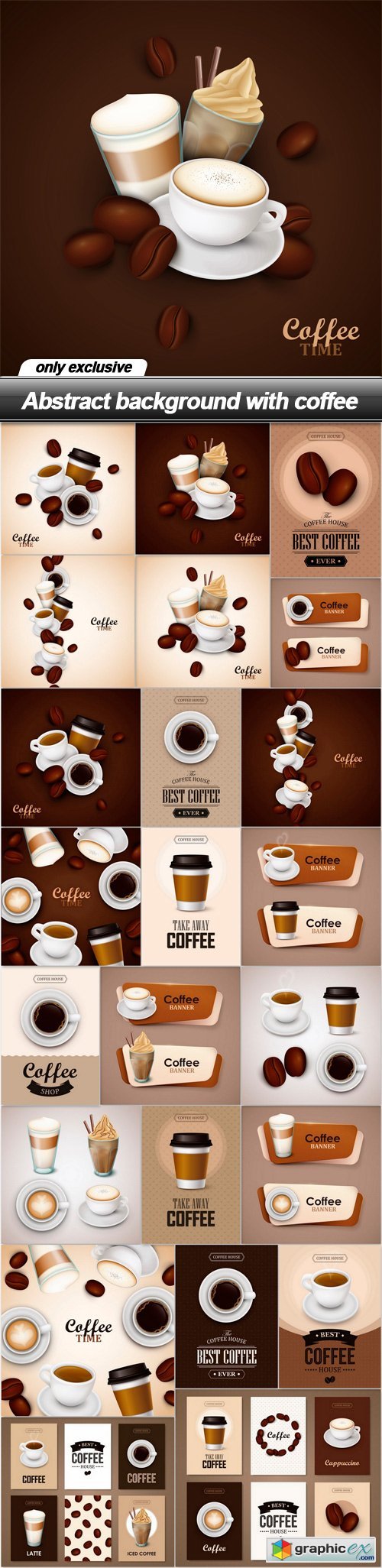 Abstract background with coffee - 23 EPS