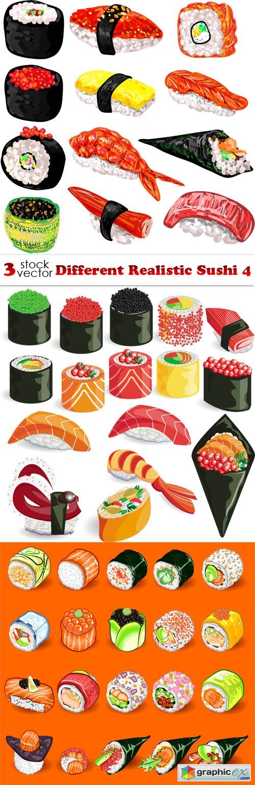 Different Realistic Sushi 4