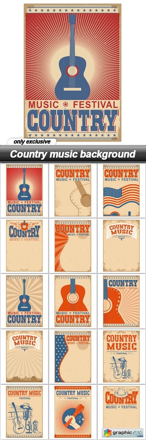 Country music background - 15 EPS