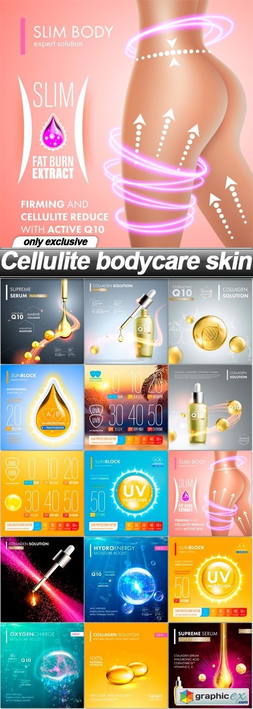 Cellulite bodycare skin - 15 EPS