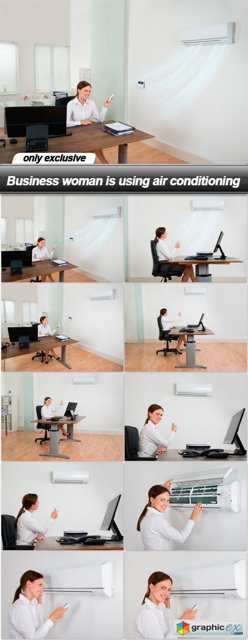 Business woman is using air conditioning - 10 UHQ JPEG