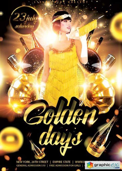 Golden Days PSD Flyer Template