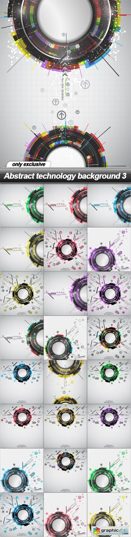 Abstract technology background 3 - 25 EPS