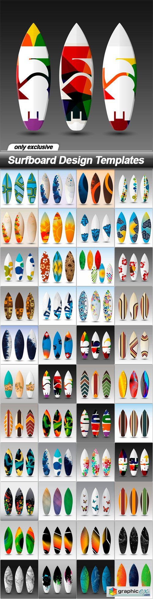 Surfboard Design Templates - 44 EPS