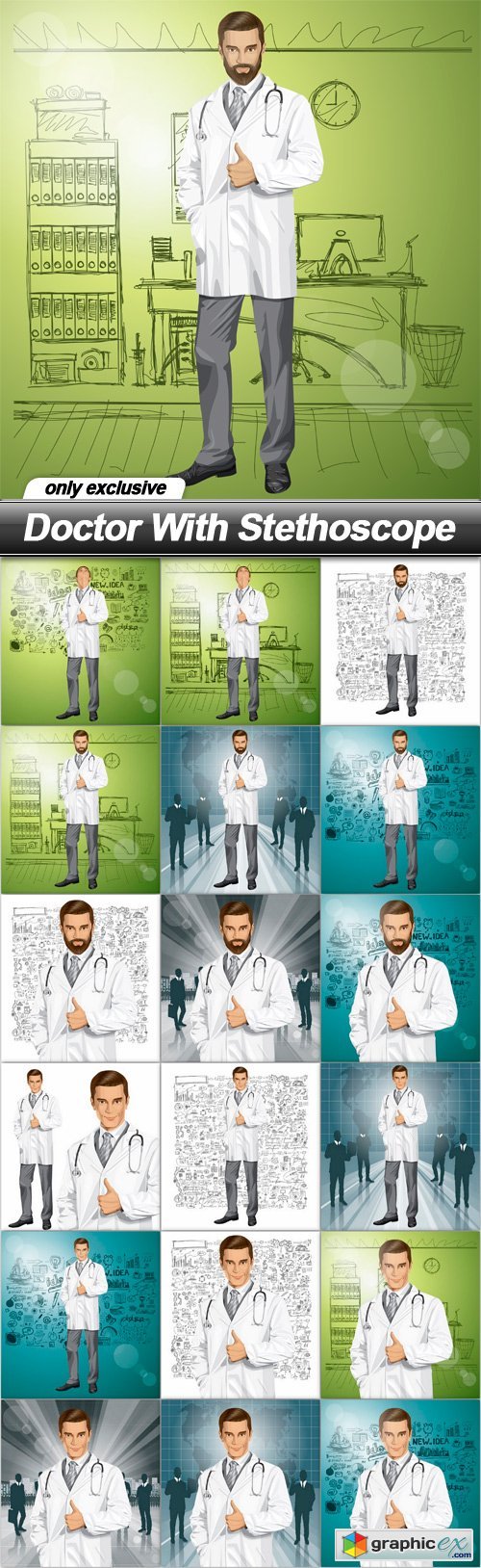 Doctor With Stethoscope - 18 EPS