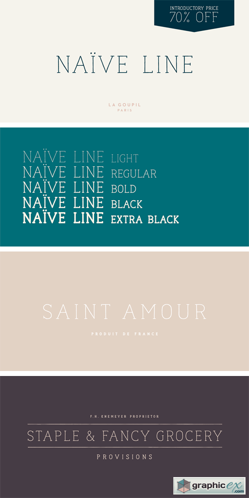 Naive Line Font Family