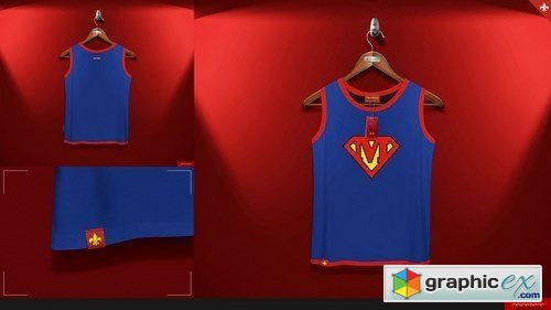 Tank Shirt On 5 Stages Mock-up