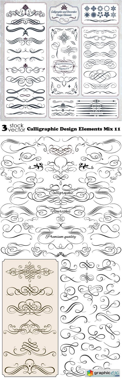 Calligraphic Design Elements Mix 11