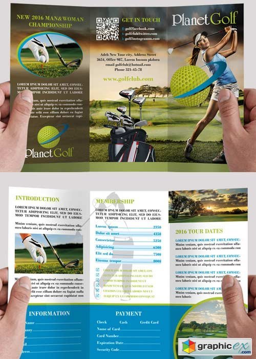 Golf Club PSD Tri-Fold PSD Brochure Template