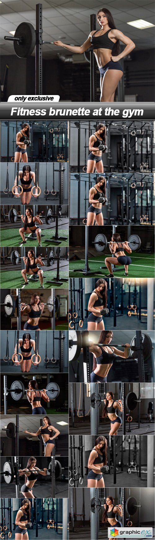 Fitness brunette at the gym - 18 UHQ JPEG