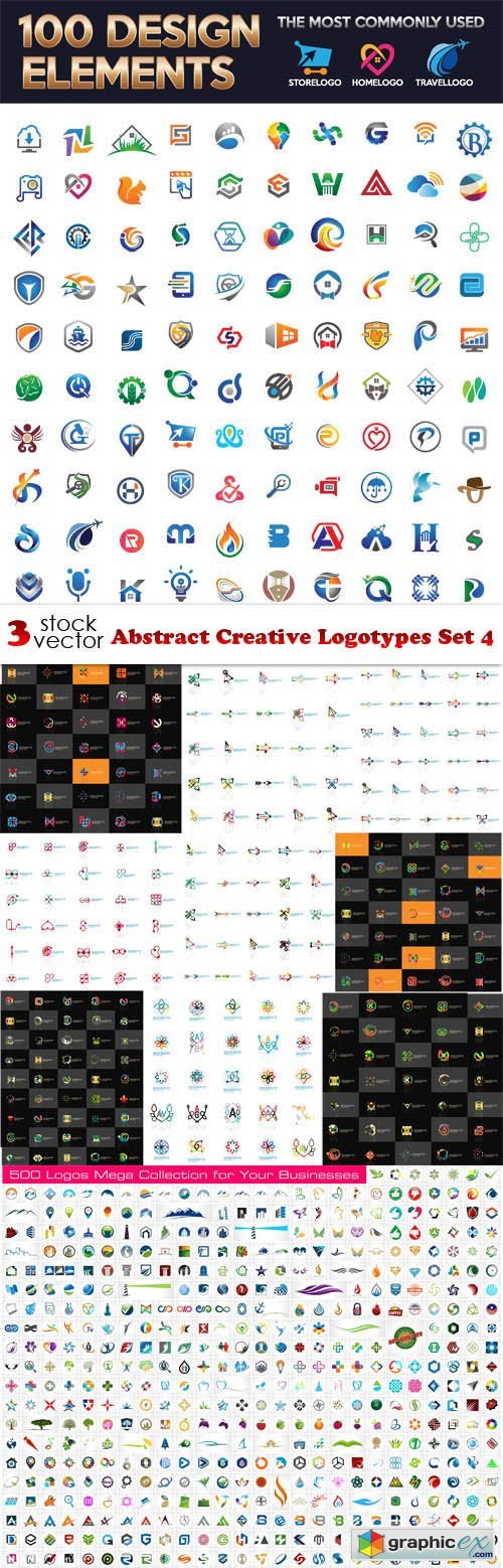 Abstract Creative Logotypes Set 4