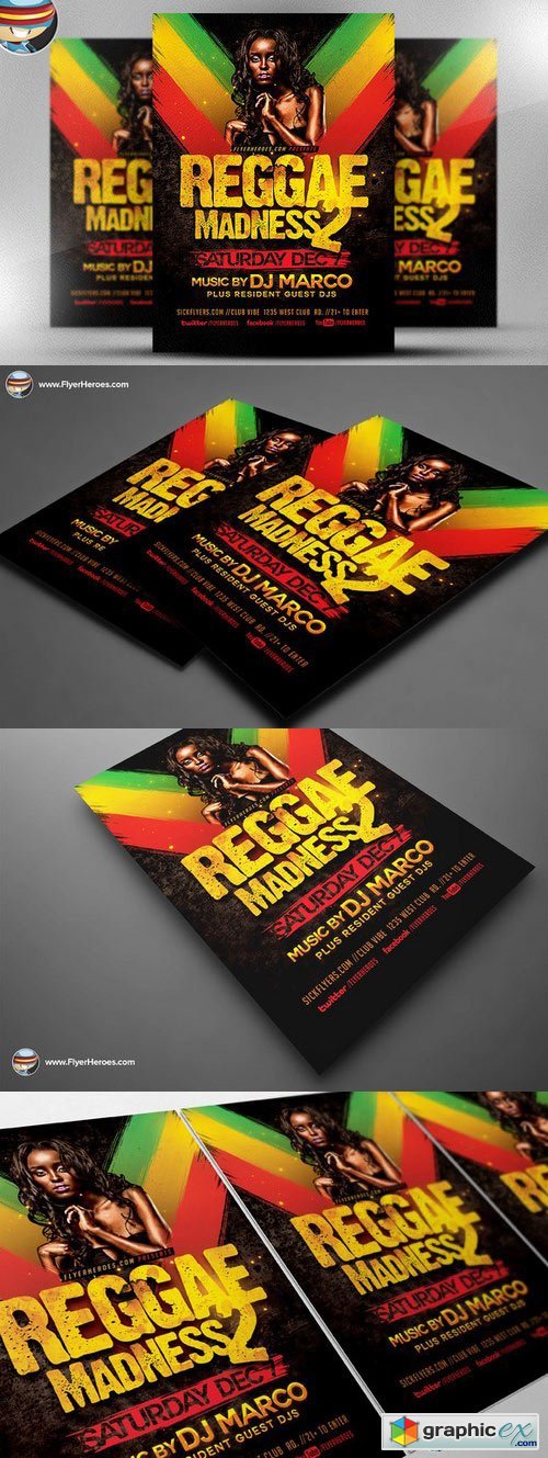 Reggae Madness Flyer Template 464786