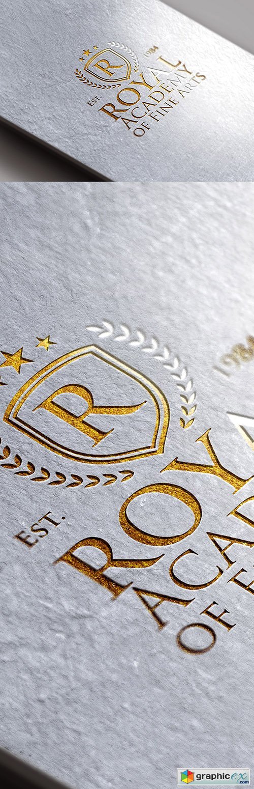 PSD Mock-Up - Gold Foil Logo