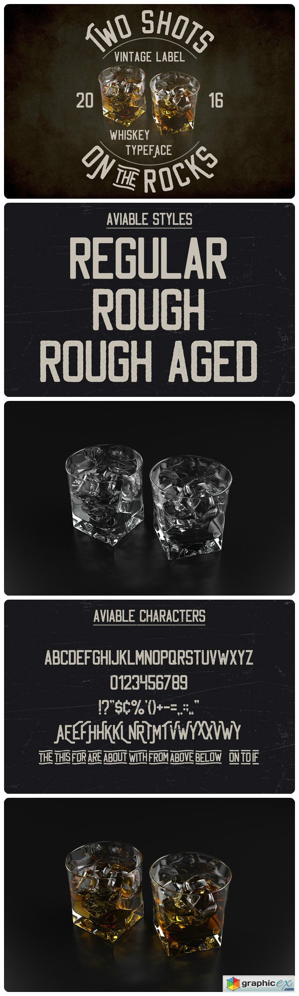 Two Shots On The Rocks Font