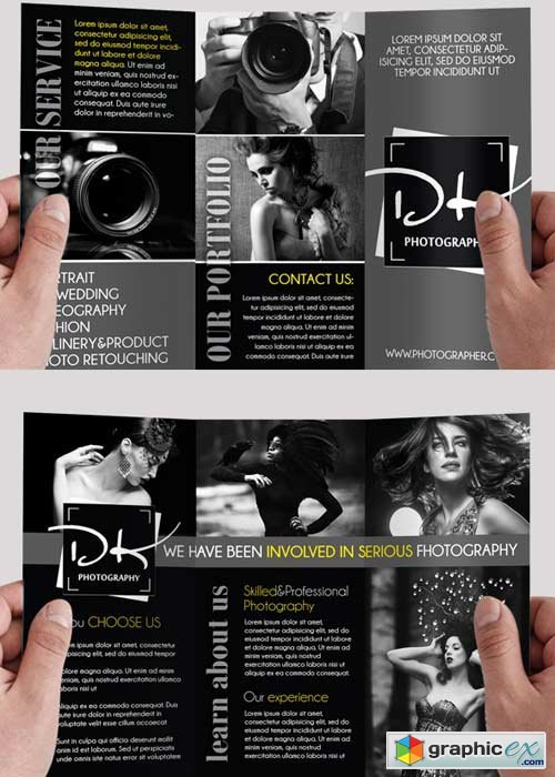 Modern Photography PSD Tri-Fold PSD Brochure Template