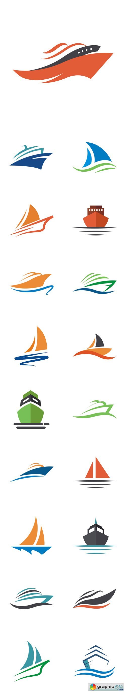 Logo Yacht Transportation Sailboat