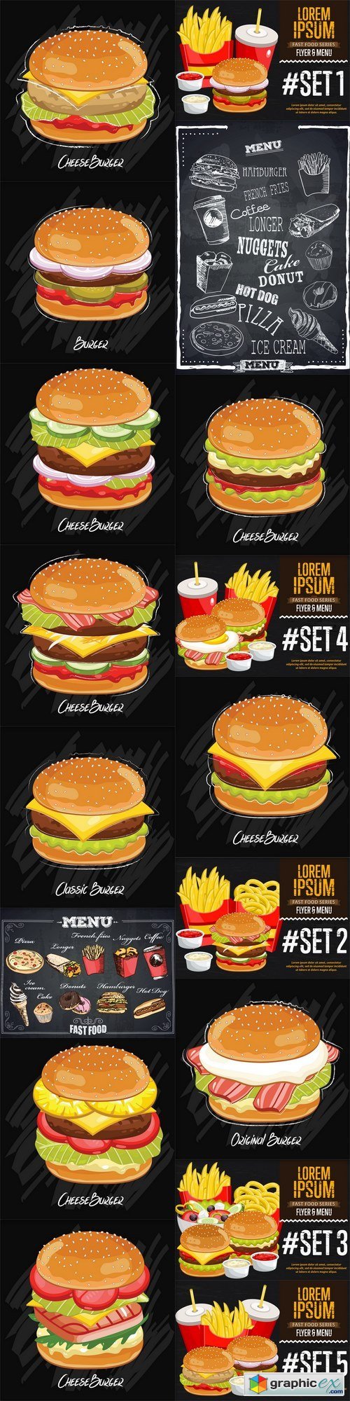 Fast food set template
