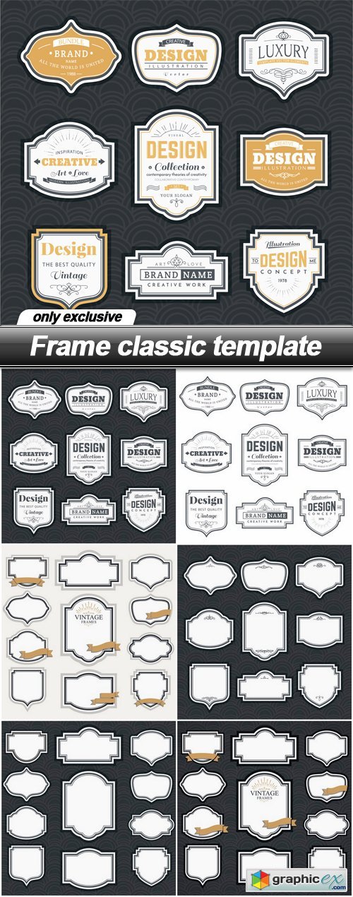 Frame classic template - 7 EPS