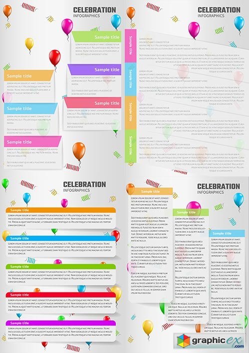 Celebration Infographics with Balloons