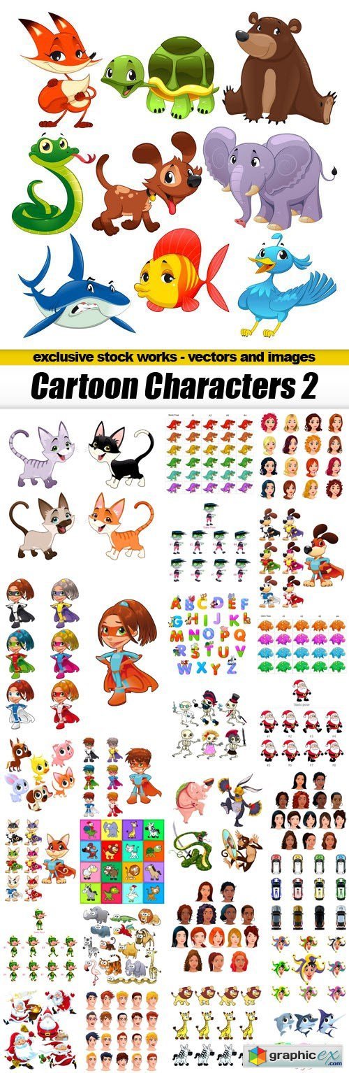 Cartoon Characters 2 - 26xEPS