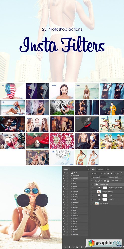 Photoshop Actions "23 InstaFilters"