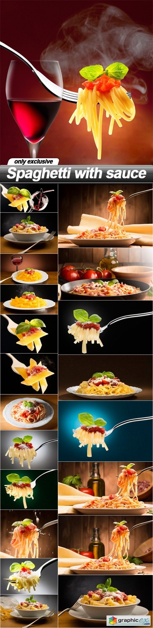 Spaghetti with sauce - 21 UHQ JPEG