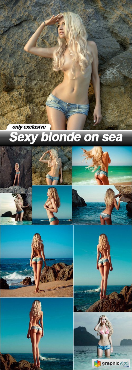 Sexy blonde on sea - 10 UHQ JPEG