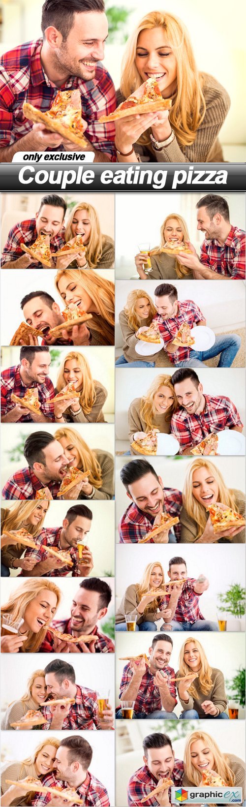 Couple eating pizza - 15 UHQ JPEG