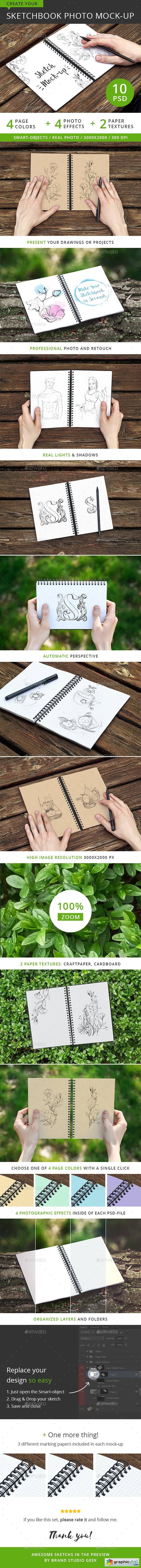 Sketchbook Photo Mock-up