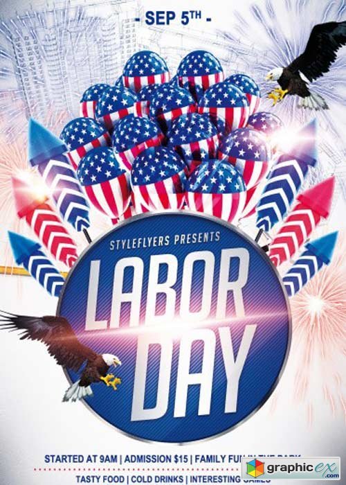 Labor Day PSD Flyer Template