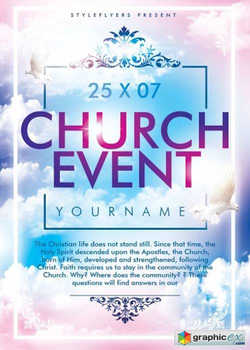 Church Event PSD Flyer Template » Free Download Vector Stock Image