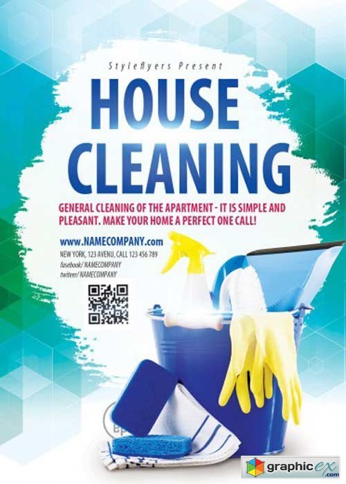 House Cleaning PSD Flyer Template