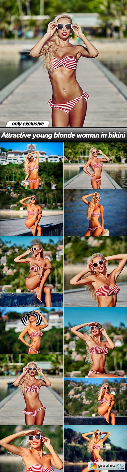 Attractive young blonde woman in bikini - 12 UHQ JPEG