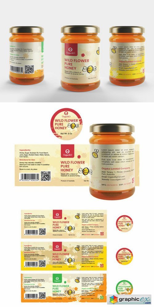 Honey Packaging Design | Honey Label 