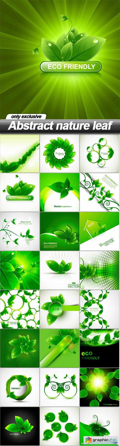 Abstract nature leaf - 25 EPS
