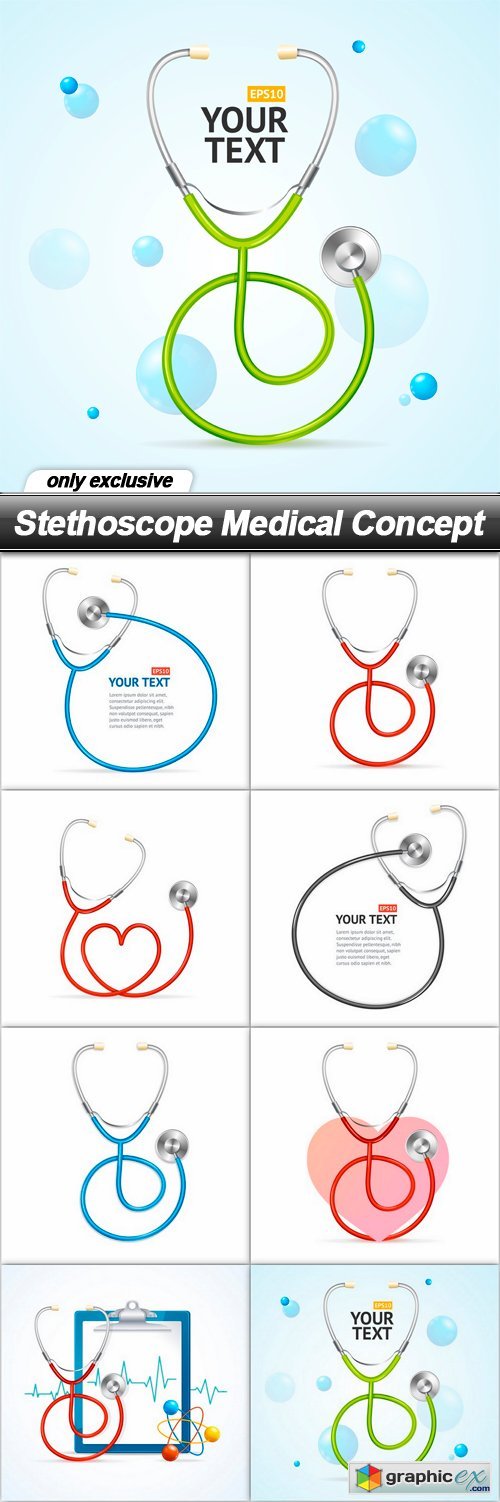 Stethoscope Medical Concept - 8 EPS